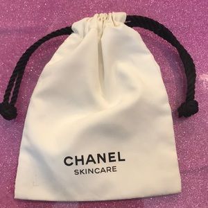 Chanel small skincare pouch has stains